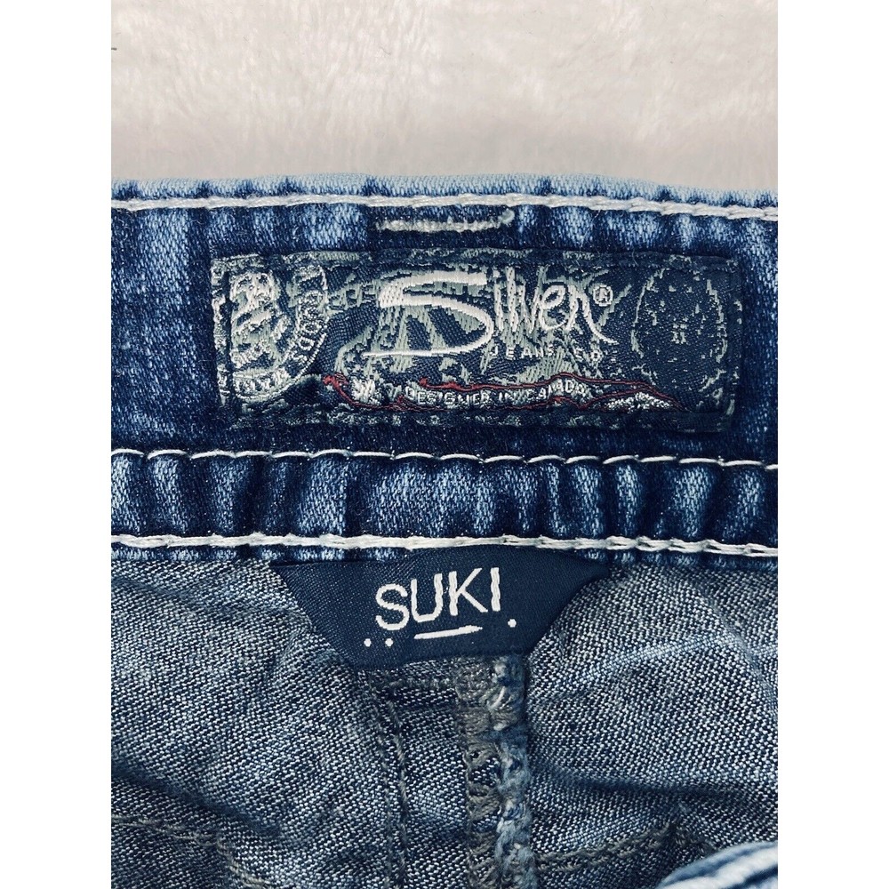 Silver Suki Capri Jeans Mid Rise Cropped Womens Size 29x22.5 - Picture 3 of 16